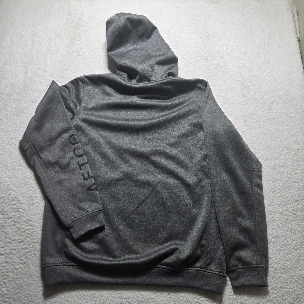 AFTCO Reaper Hoodie Mens Large Gray Fishing Sweatshirt - Picture 6 of 8